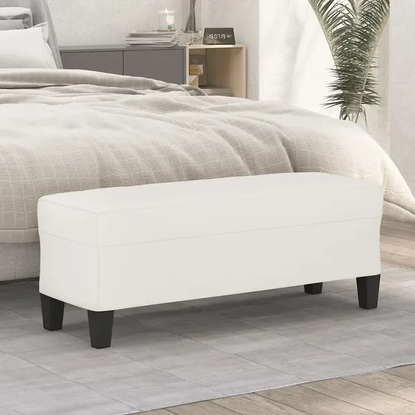 Banc Beige 100x35x41 cm Tissu microfibre