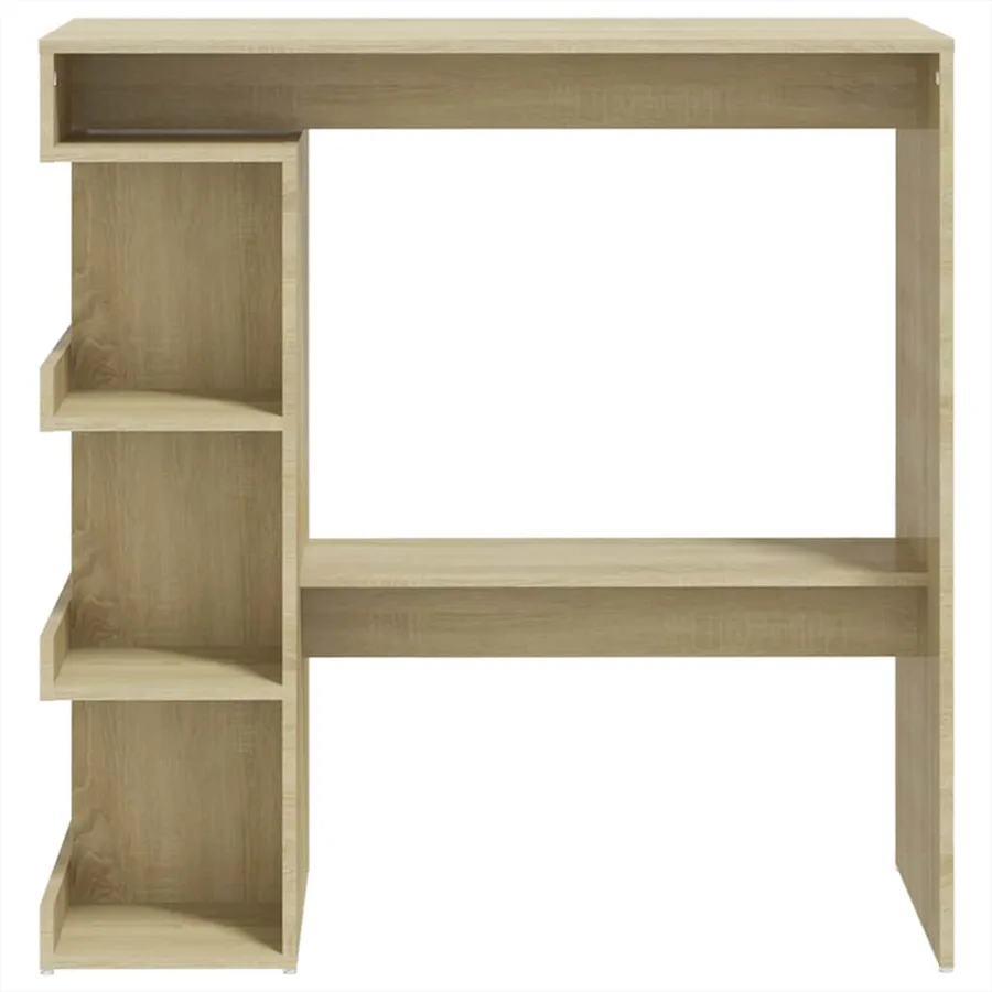Table de bar étagère de rangement Chêne sonoma Bois ingénierie - 5