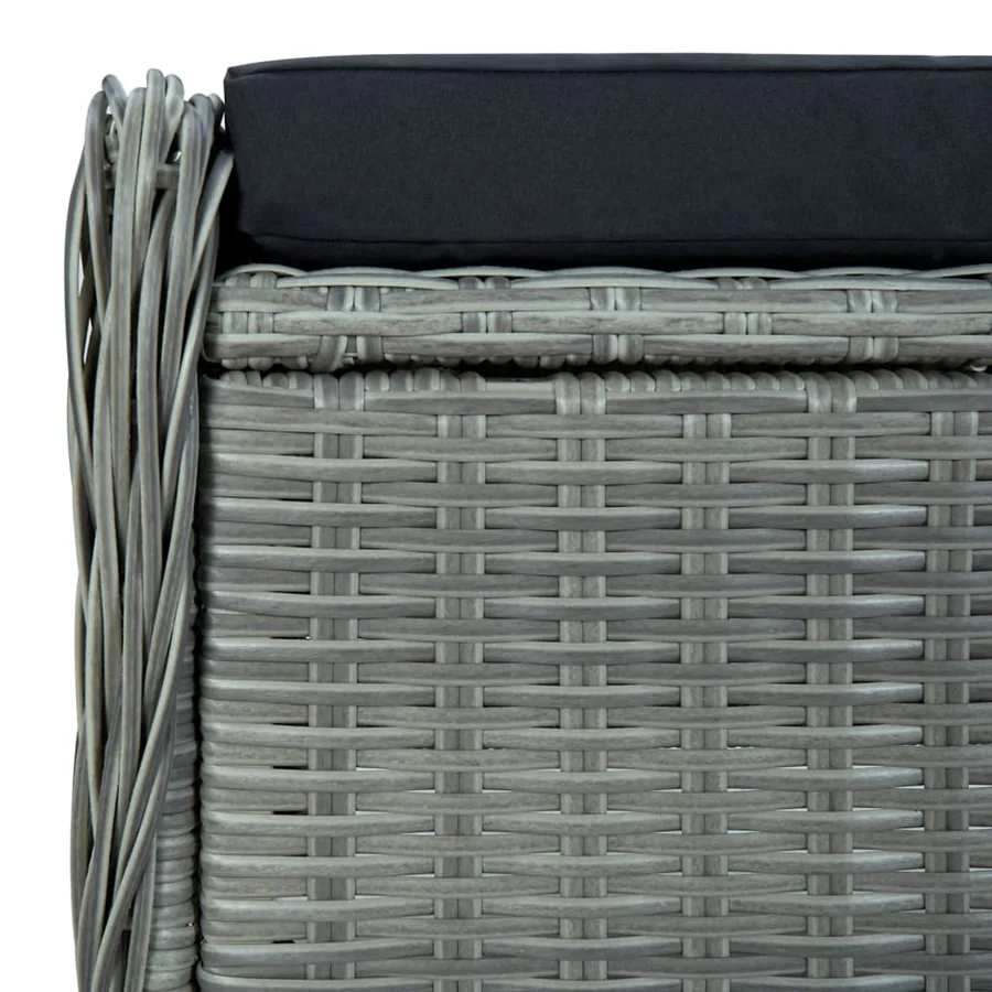 Ensemble à manger de jardin 5 pcs Gris clair - 15