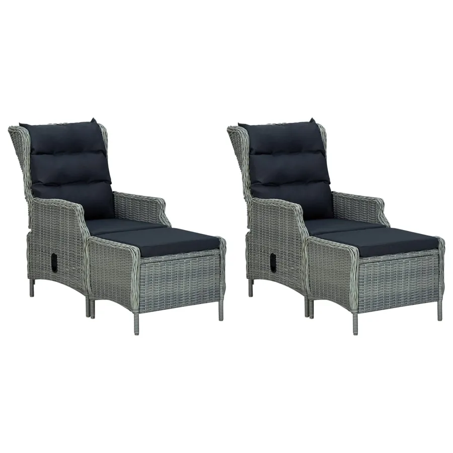 Ensemble à manger de jardin 5 pcs Gris clair - 3