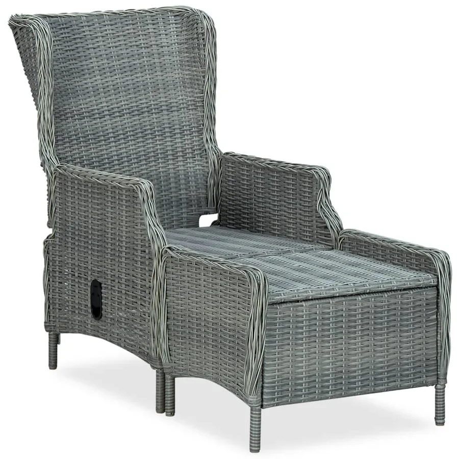 Ensemble à manger de jardin 5 pcs Gris clair - 4