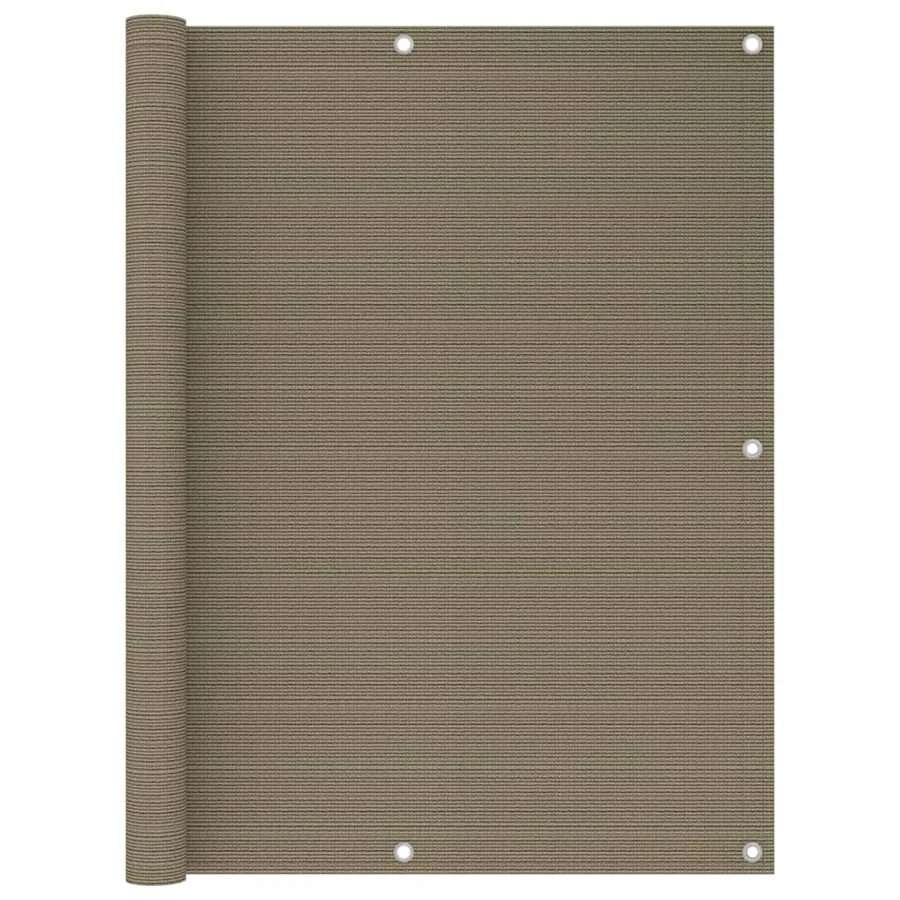 Écran de balcon Taupe 120x500 cm PEHD
