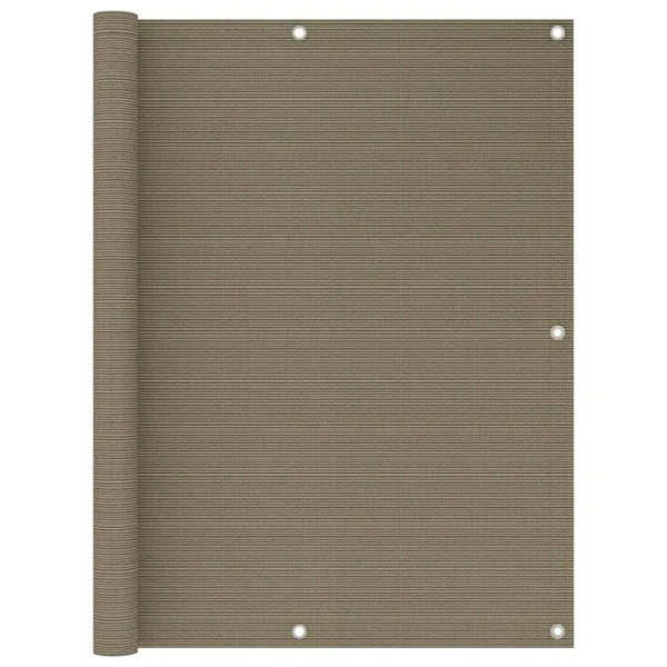 Écran de balcon Taupe 120x500 cm PEHD