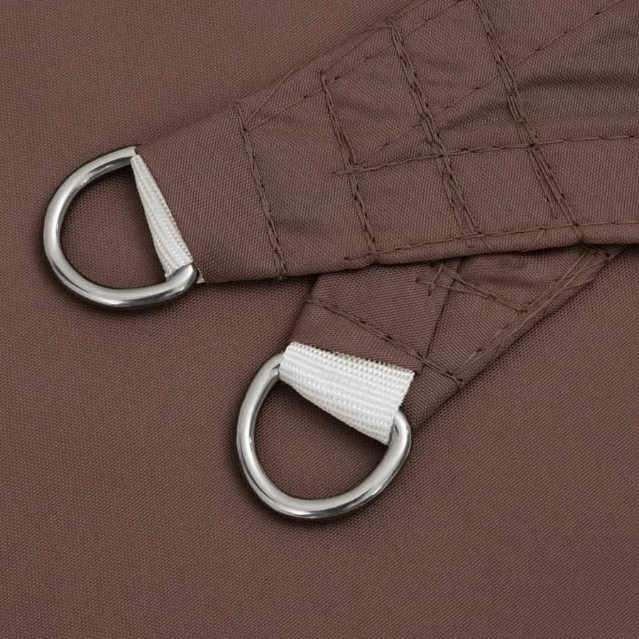 Voile de parasol tissu oxford triangulaire 4x5x6,4 m marron - 5