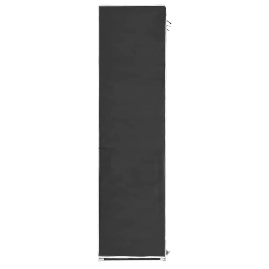 Armoire avec compartiments et barres Noir 150x45x175 cm Tissu - 6