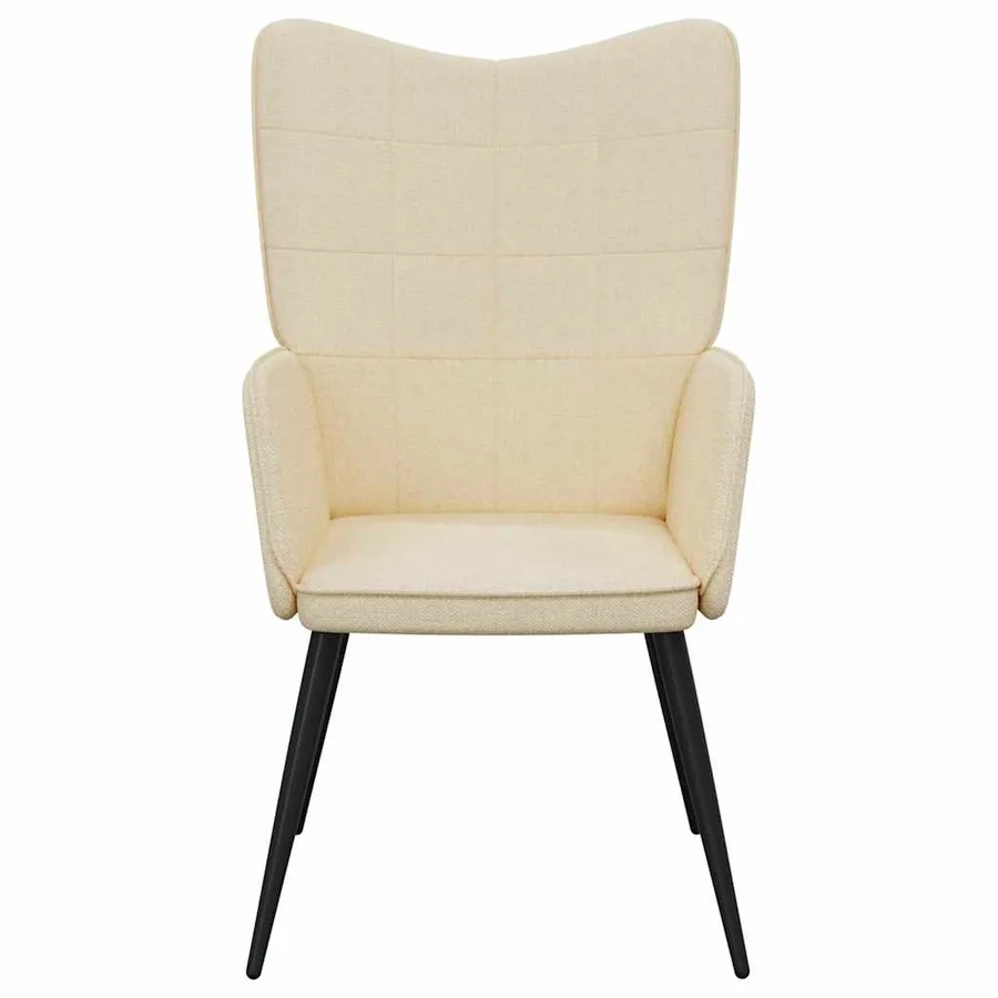 Chaise de relaxation Crème Tissu - 4