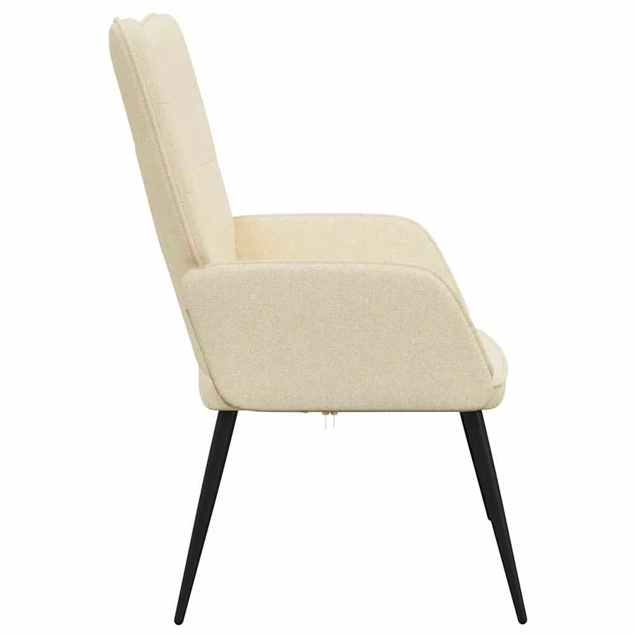 Chaise de relaxation Crème Tissu - 5