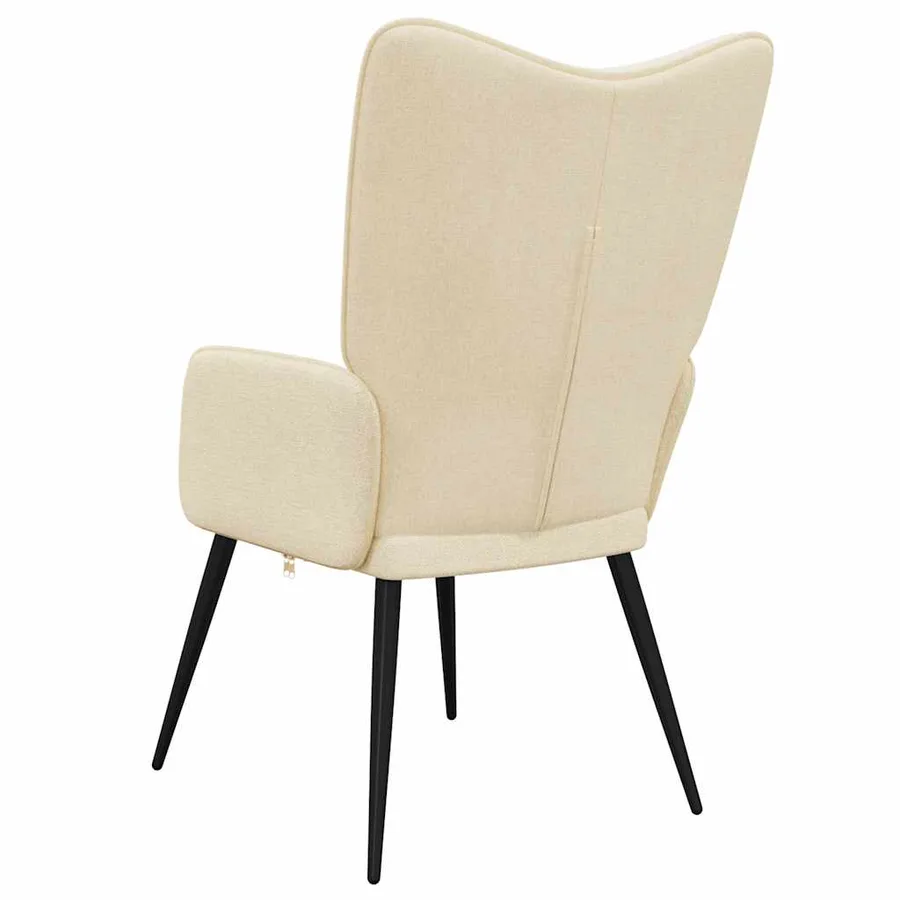 Chaise de relaxation Crème Tissu - 6