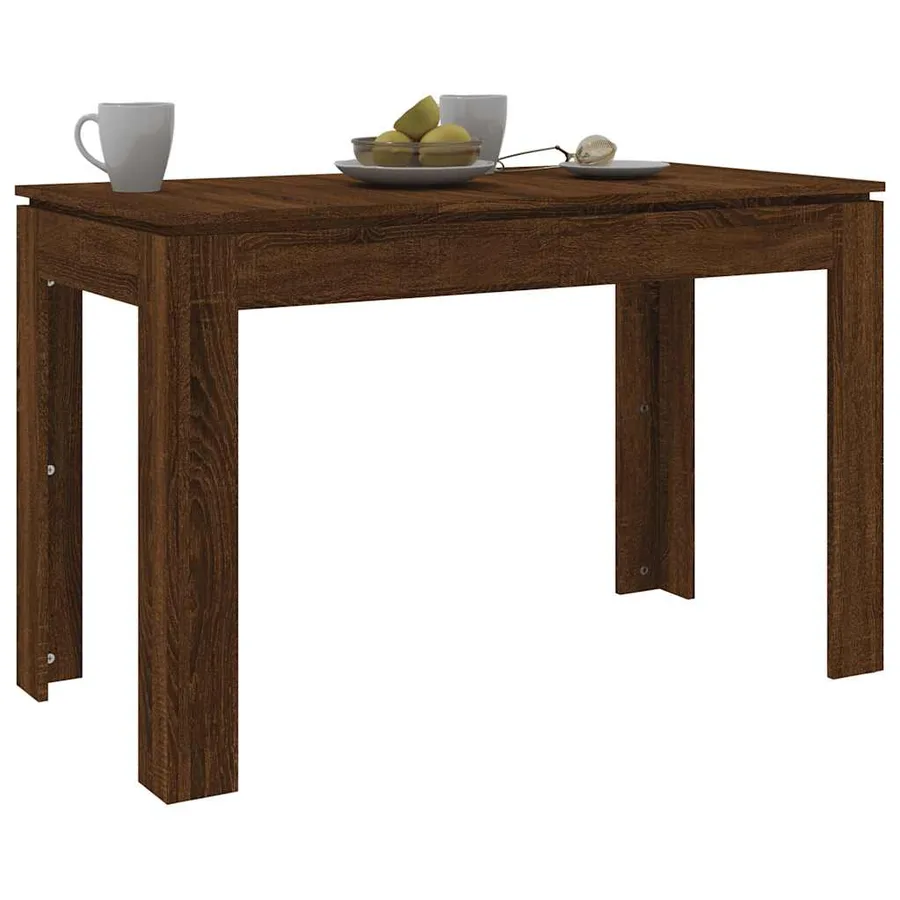 Table à dîner Chêne marron 120x60x76 cm bois d'ingénierie - 3
