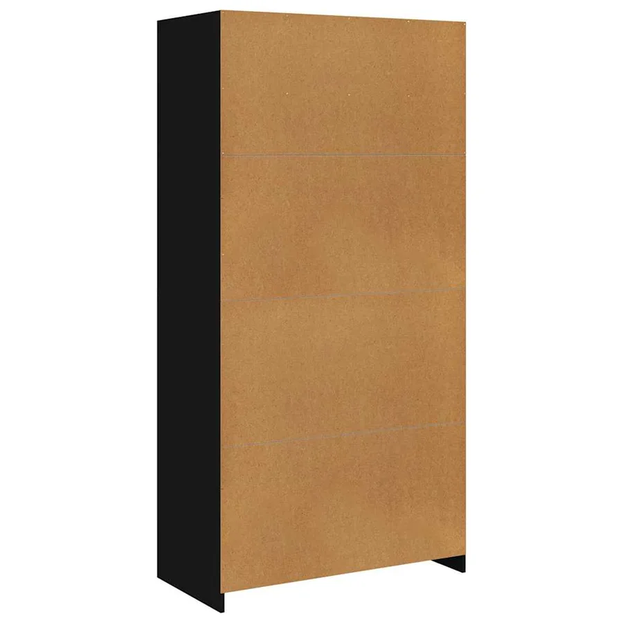 Garde-robe Noir 100x50x200 cm Bois d'ingénierie - 6