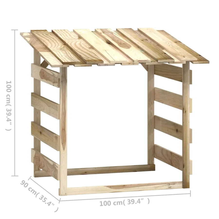 Pergolas avec toits 3 pcs 100x90x100 cm Bois de pin imprégné - 8