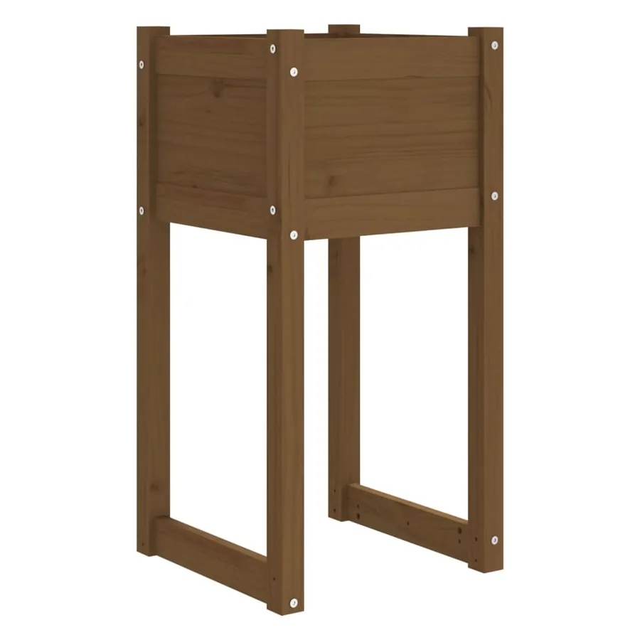 Jardinières 2 pcs Marron miel 40x40x81 cm Bois massif de pin - 4