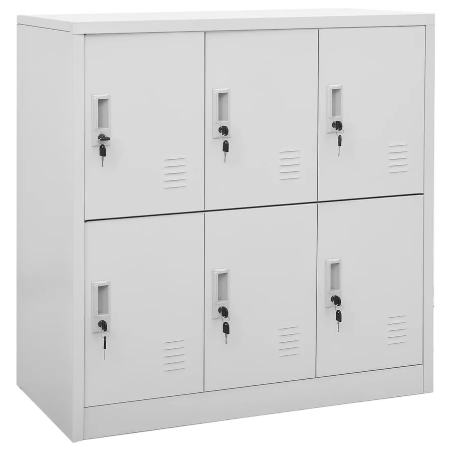 Armoires à casiers 2 pcs Gris clair 90x45x92,5 cm Acier - 2
