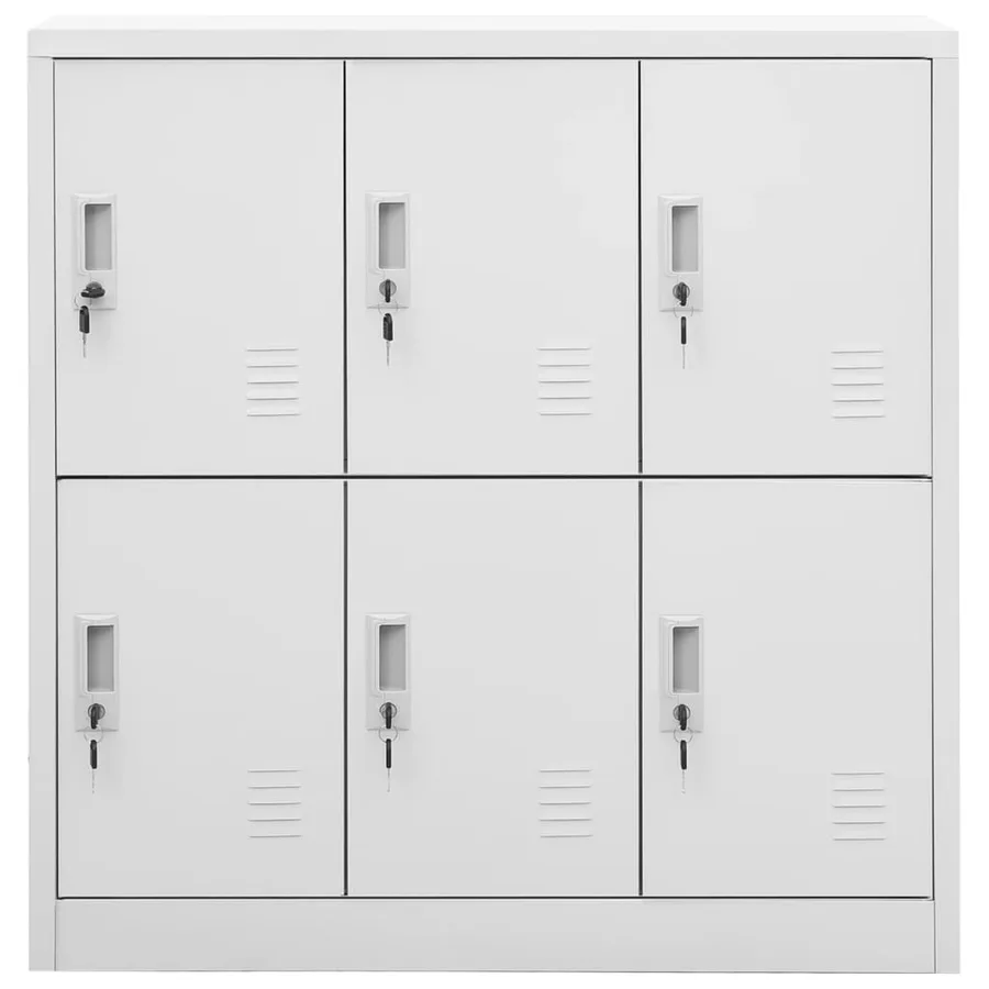 Armoires à casiers 2 pcs Gris clair 90x45x92,5 cm Acier - 3