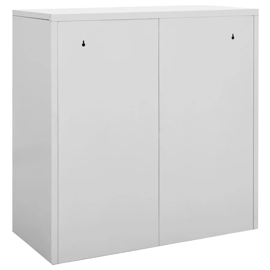 Armoires à casiers 2 pcs Gris clair 90x45x92,5 cm Acier - 5