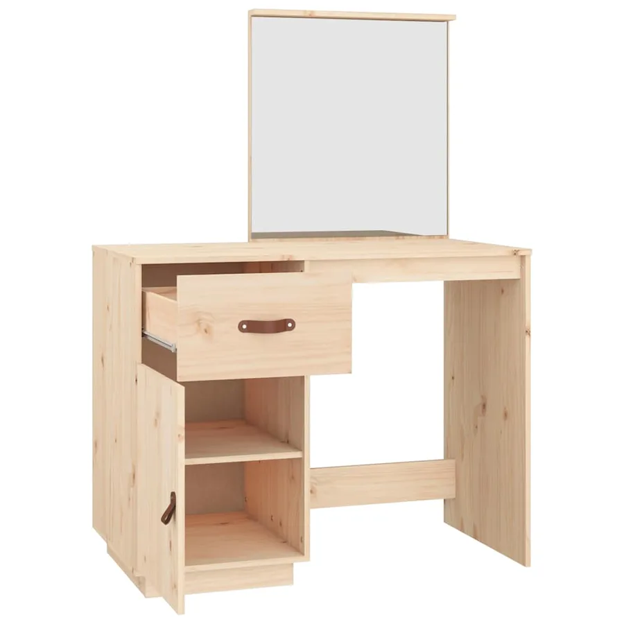 Coiffeuse 95x50x134 cm Bois de pin massif - 8