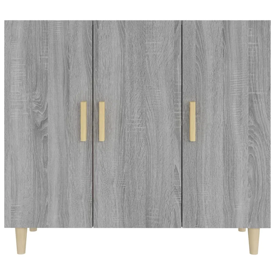 Buffet sonoma gris 90x34x80 cm bois d'ingénierie - 3