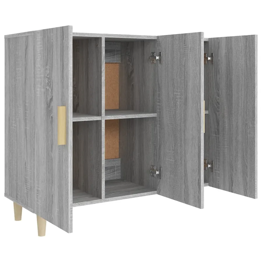 Buffet sonoma gris 90x34x80 cm bois d'ingénierie - 4