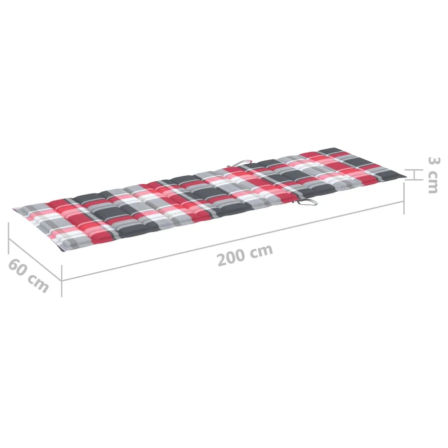 Chaise longue de jardin avec coussin Bois d'acacia solide - 11