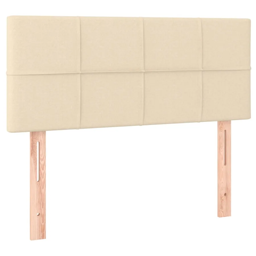 Sommier à lattes de lit avec matelas Crème 90x200 cm Tissu - 6