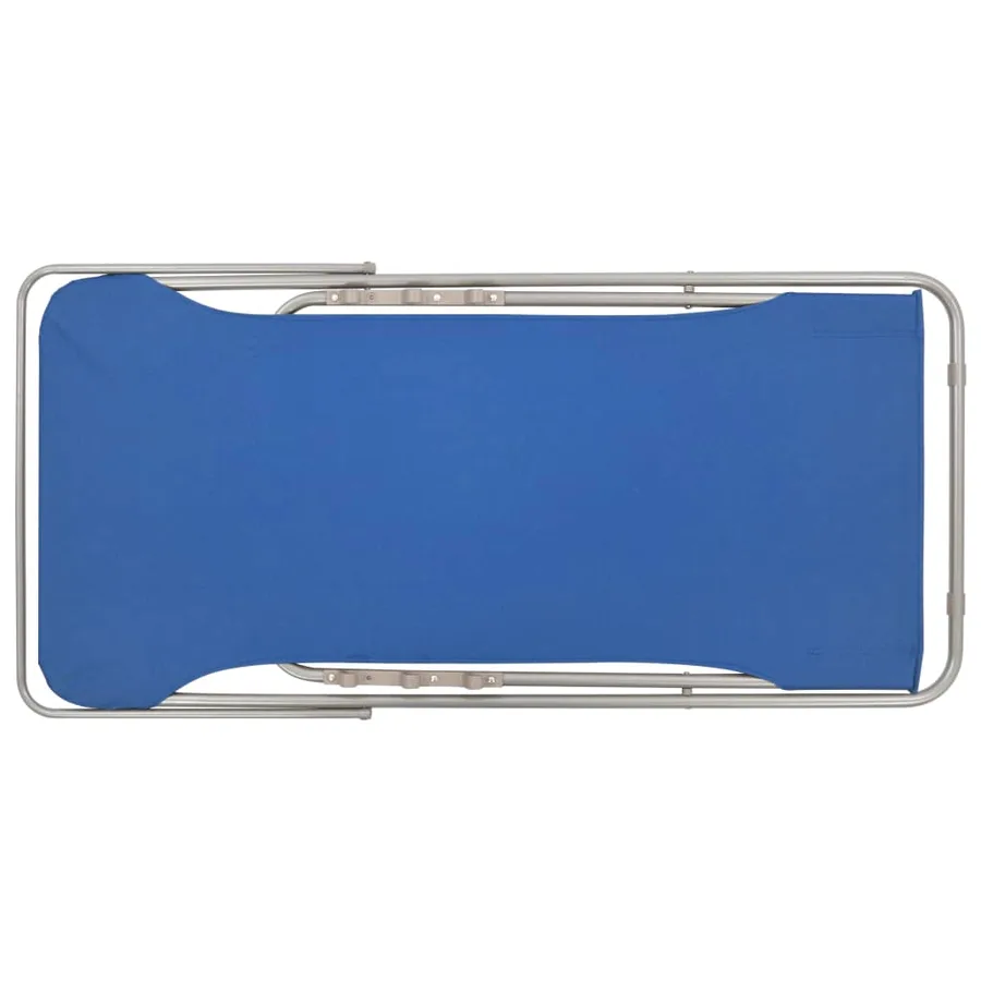Chaises de plage pliables lot de 2 Acier et tissu oxford Bleu - 6