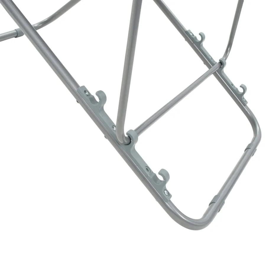 Chaises de plage pliables lot de 2 Acier et tissu oxford Bleu - 9