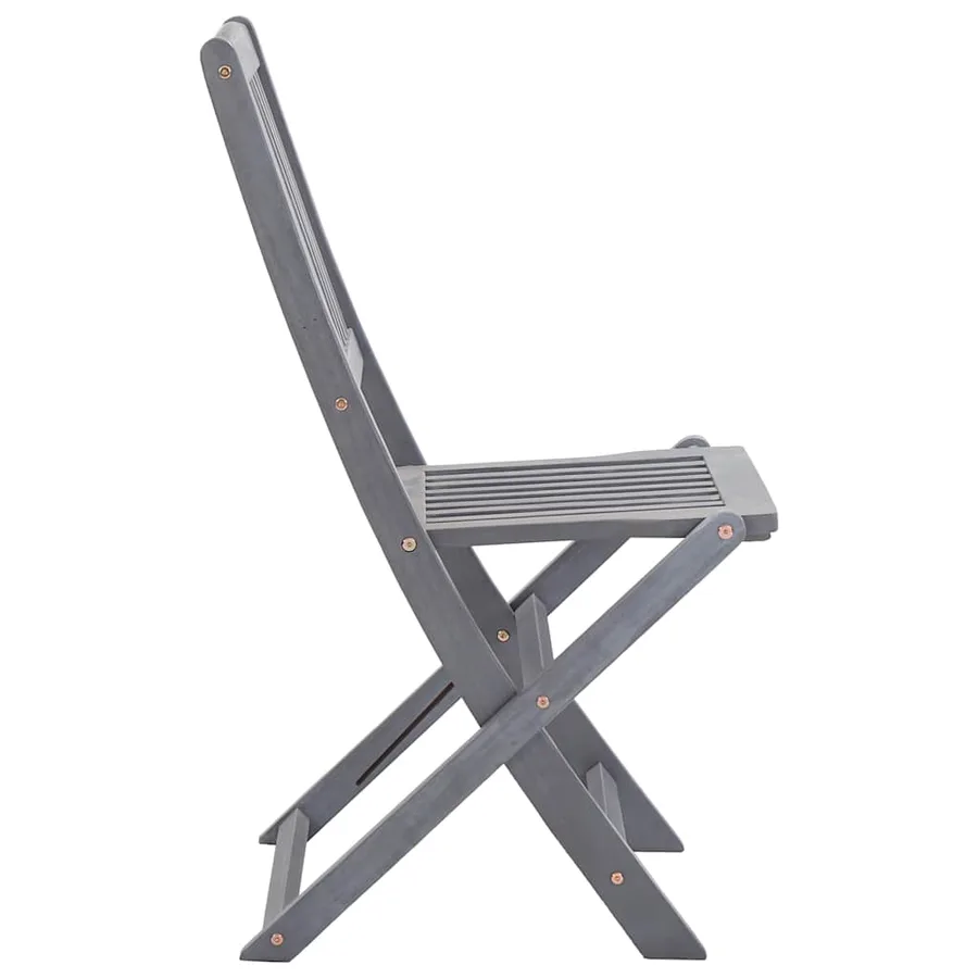 Chaises pliables d'extérieur lot de 4 et coussins Bois d'acacia - 11