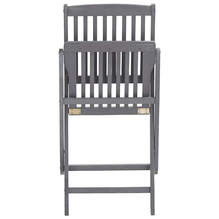 Chaises pliables d'extérieur lot de 4 et coussins Bois d'acacia - 13