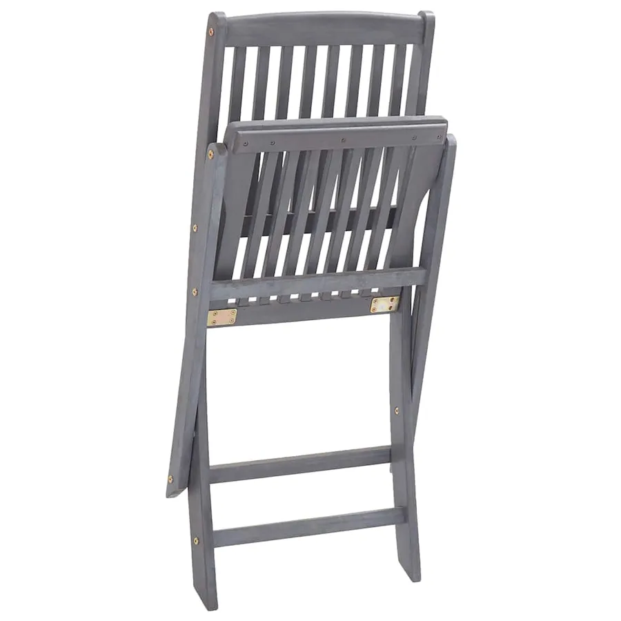 Chaises pliables d'extérieur lot de 4 et coussins Bois d'acacia - 14