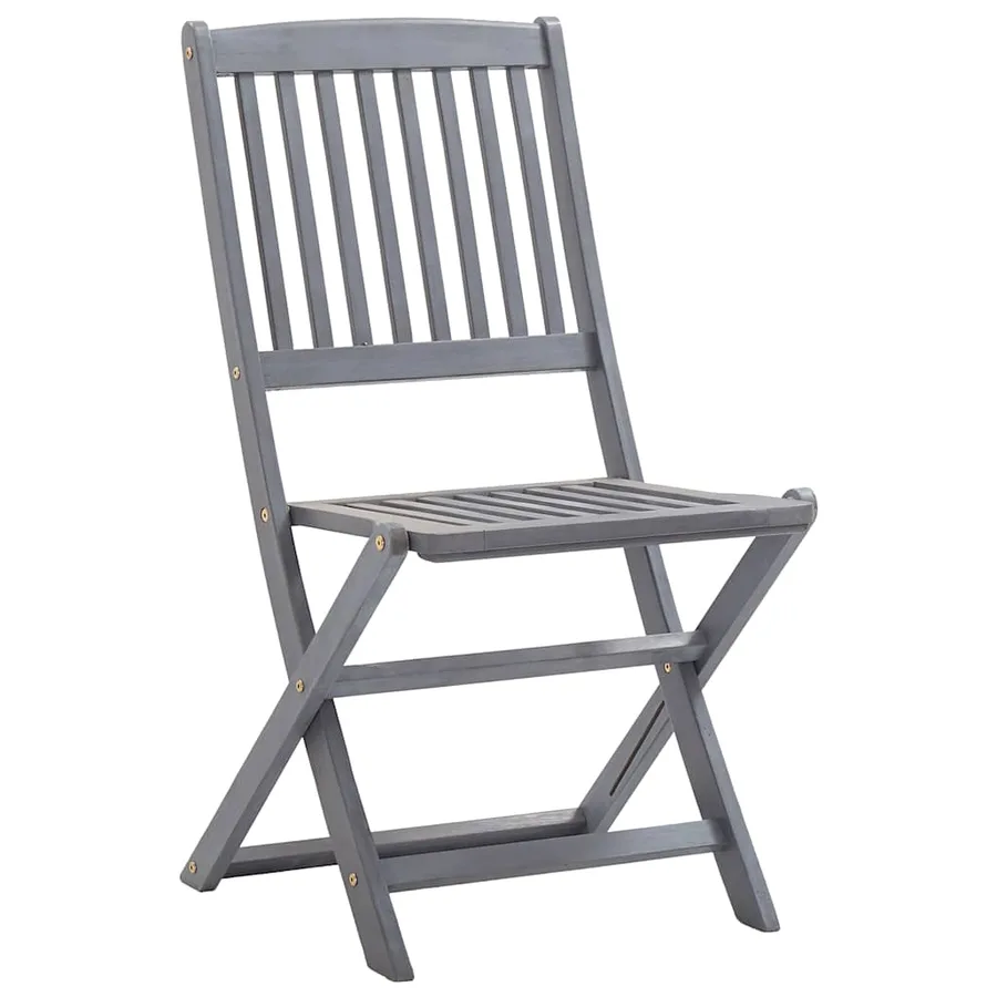 Chaises pliables d'extérieur lot de 4 et coussins Bois d'acacia - 9