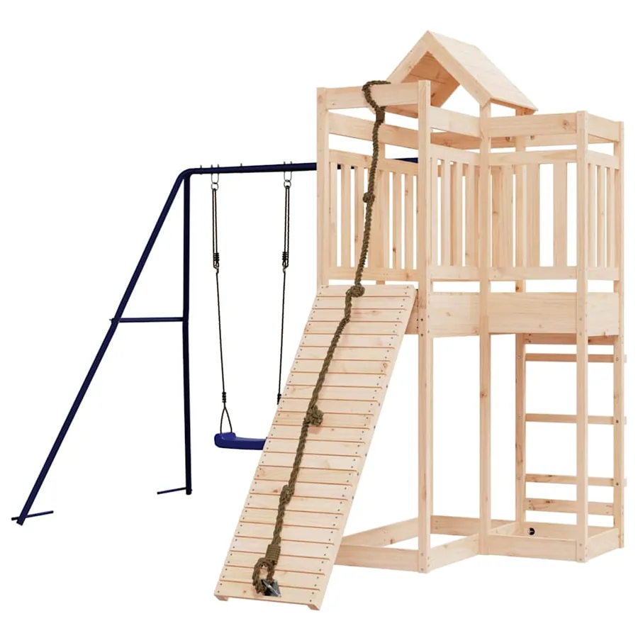 Aire de jeux d'extérieur bois de pin massif - 3