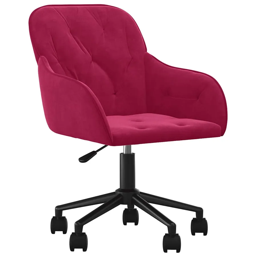 Chaises pivotantes à manger lot de 2 Rouge bordeaux Velours - 3