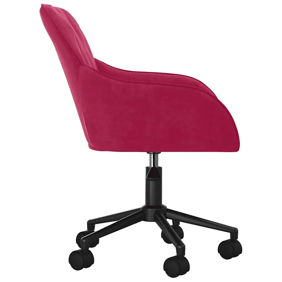 Chaises pivotantes à manger lot de 2 Rouge bordeaux Velours - 5