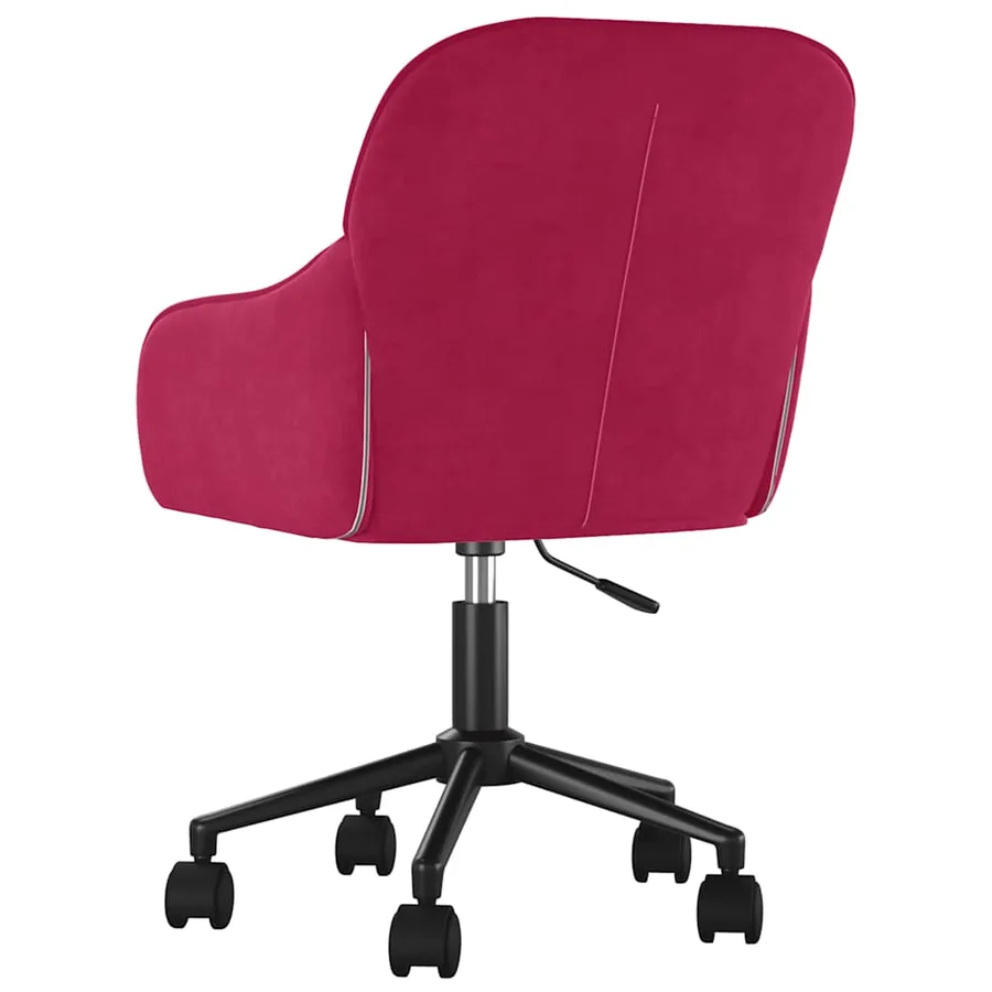 Chaises pivotantes à manger lot de 2 Rouge bordeaux Velours - 6