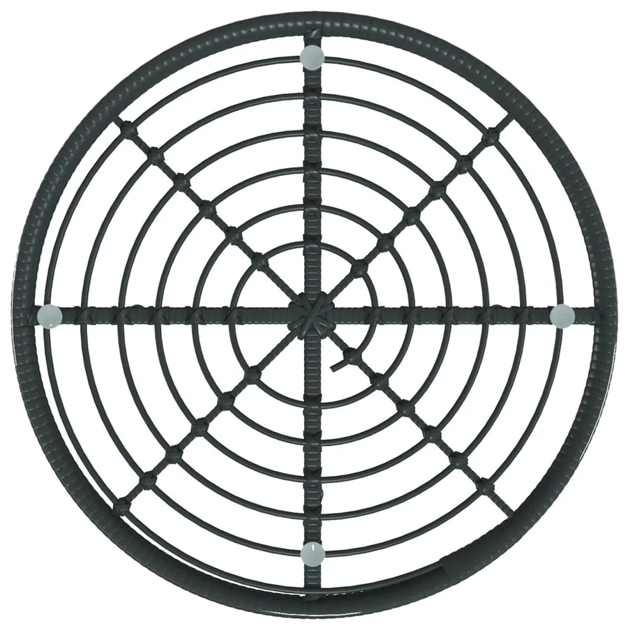 Ensemble à manger de jardin 5 pcs Noir Résine tressée - 8