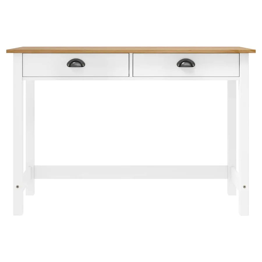 Table console Hill avec 2 tiroirs 110x45x74 cm Pin solide - 2