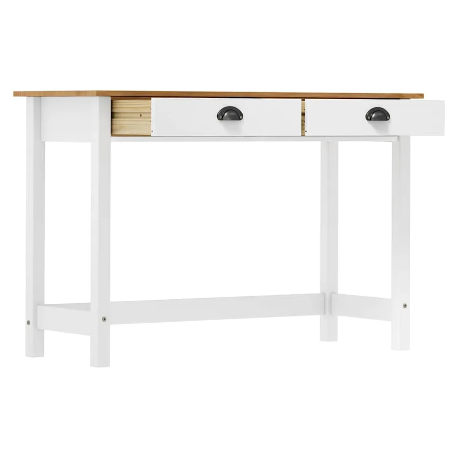 Table console Hill avec 2 tiroirs 110x45x74 cm Pin solide - 3