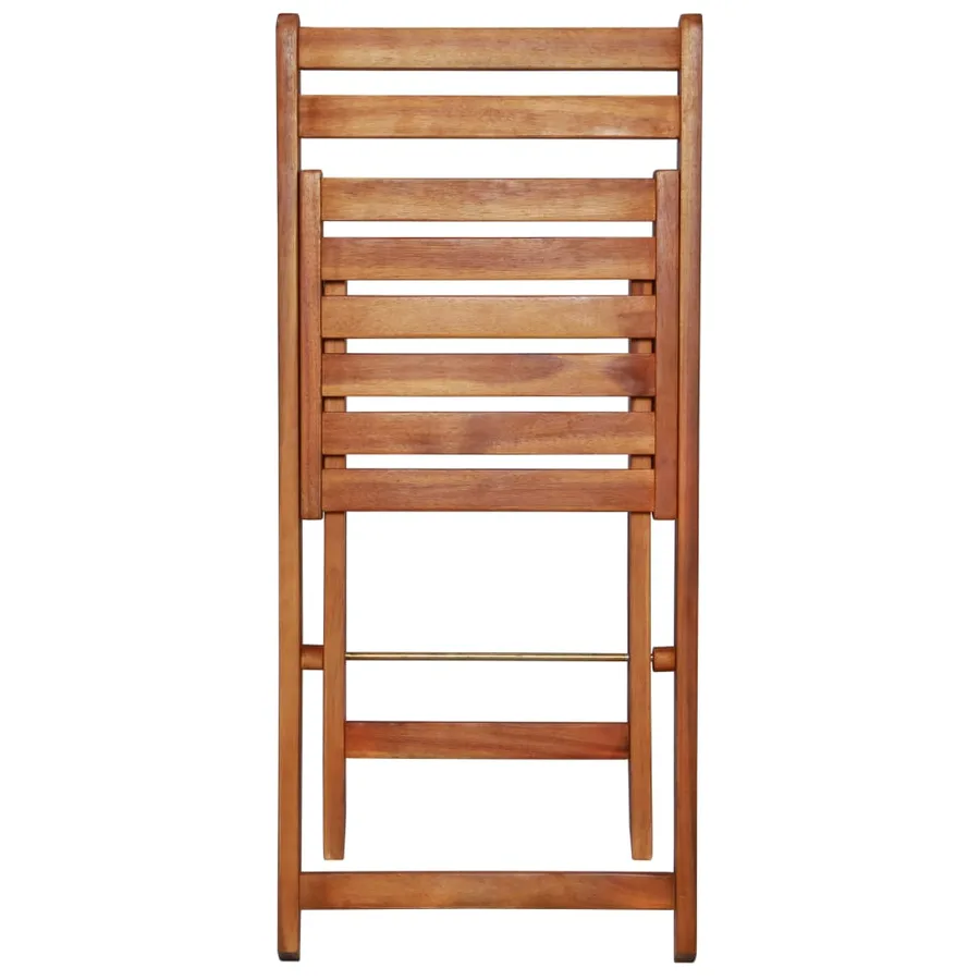 Mobilier de bistro pliable 3 pcs Bois d'acacia solide - 7
