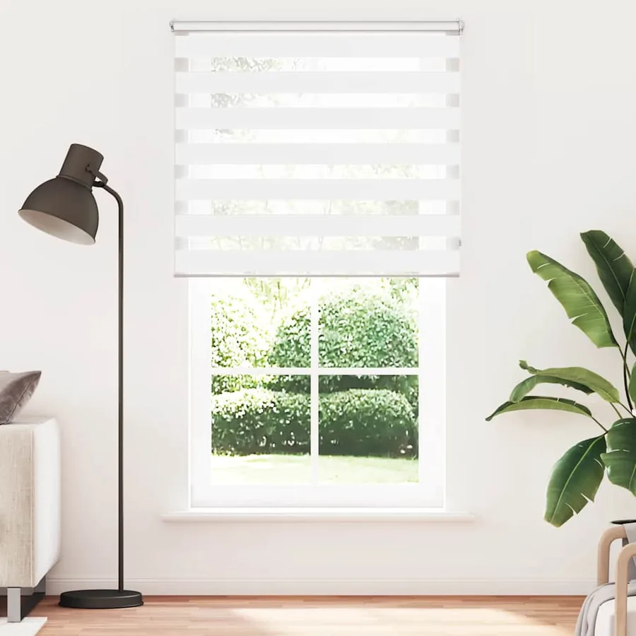 Store vénitien Zebra 120,9 x 230 cm, largeur du tissu 116,7 cm, blanc