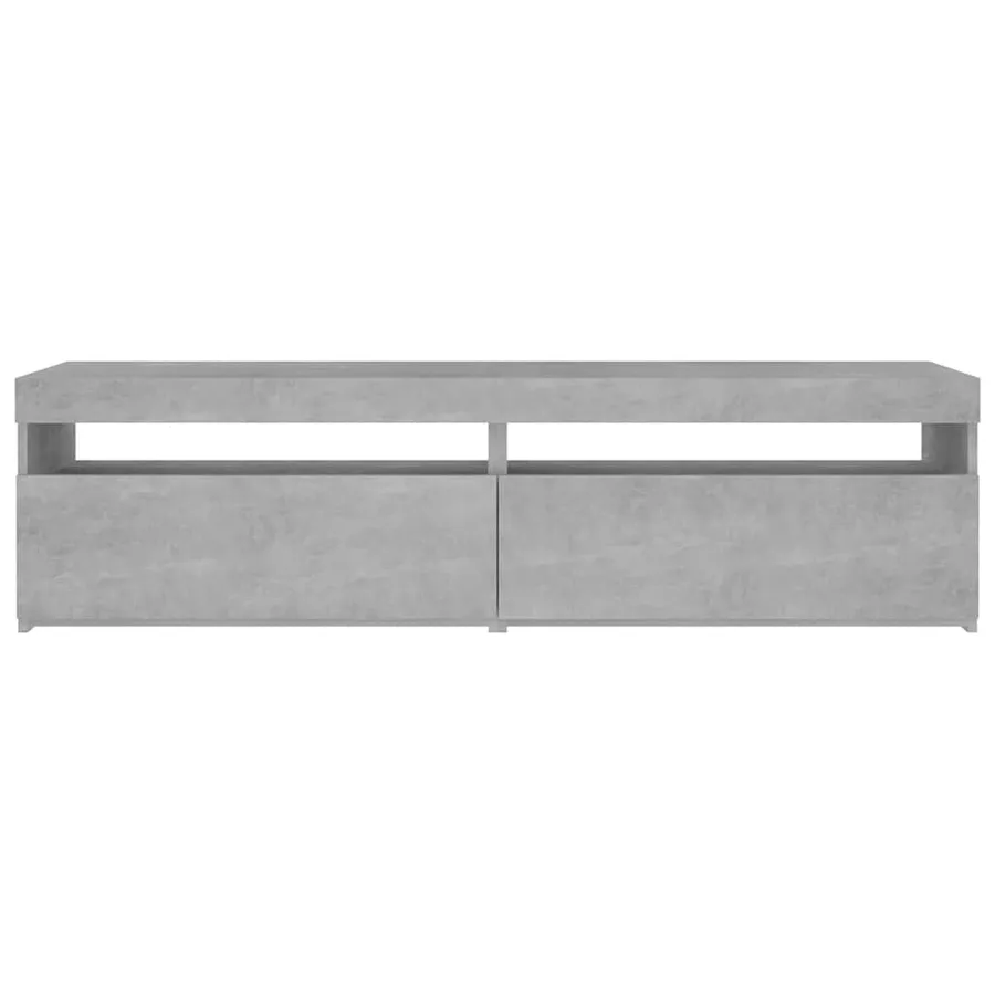 Meubles TV 2 pcs avec lumières LED Gris béton 75x35x40 cm - 7