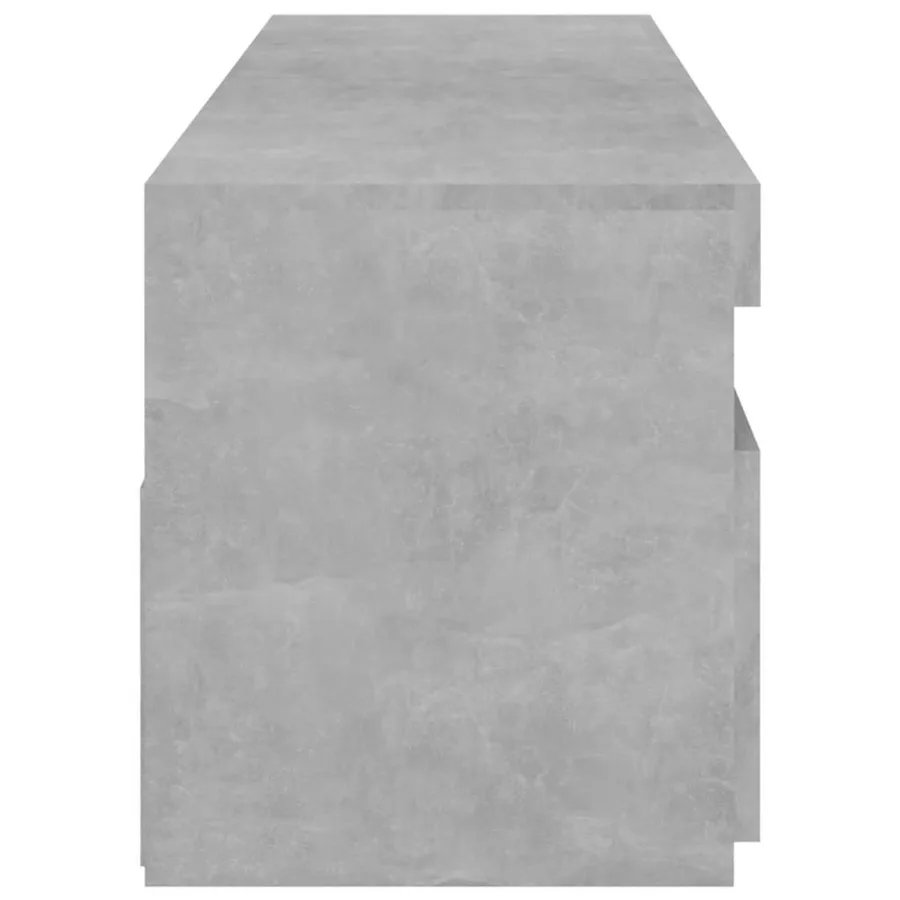 Meubles TV 2 pcs avec lumières LED Gris béton 75x35x40 cm - 8