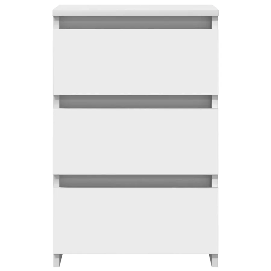 Tables de chevet 2 pcs blanc 40x35x62,5 cm bois d'ingénierie - 4