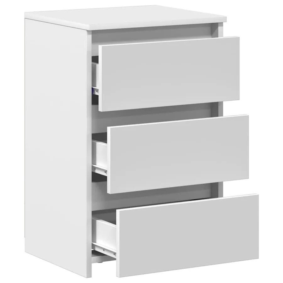 Tables de chevet 2 pcs blanc 40x35x62,5 cm bois d'ingénierie - 5