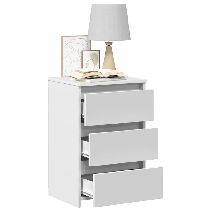 Tables de chevet 2 pcs blanc 40x35x62,5 cm bois d'ingénierie - 7