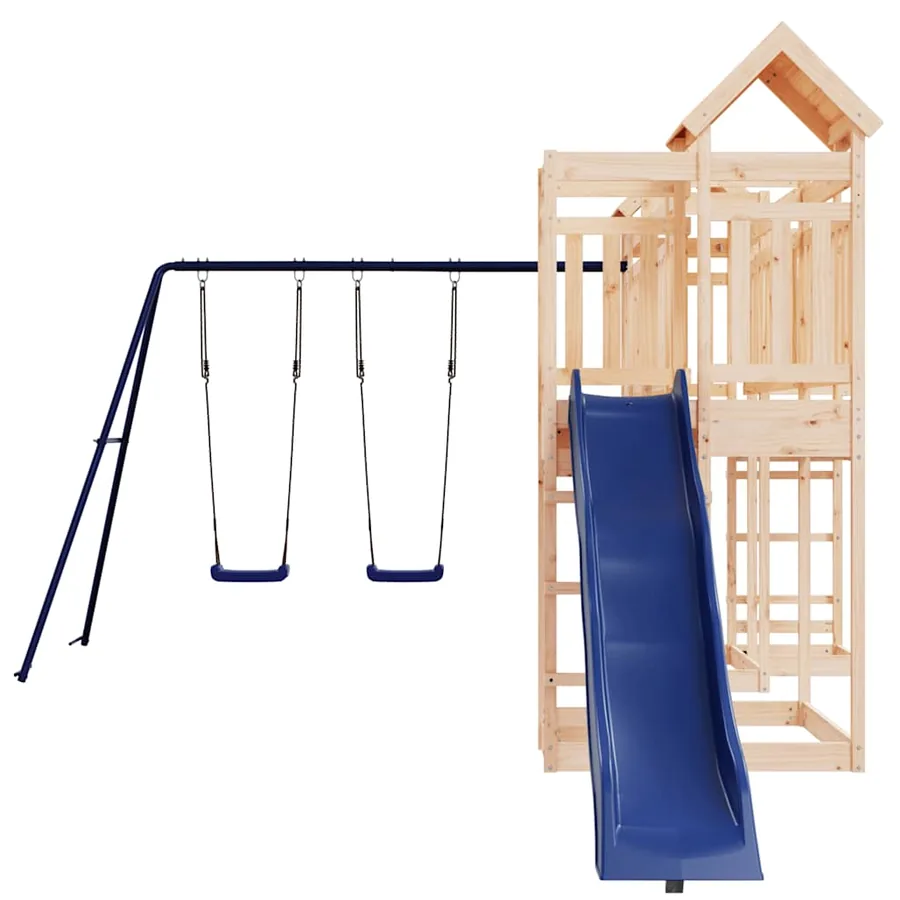 Aire de jeux d'extérieur bois de pin massif - 4