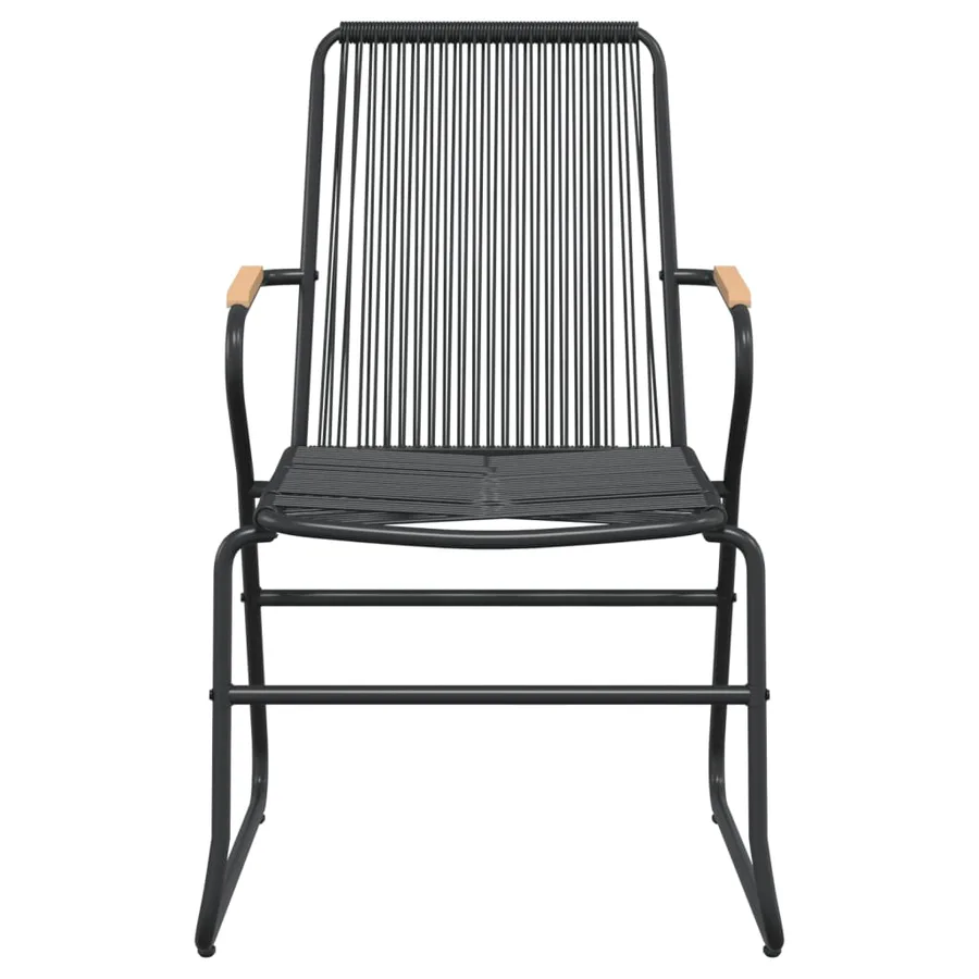 Ensemble à manger de jardin 5 pcs Noir Rotin PVC - 6