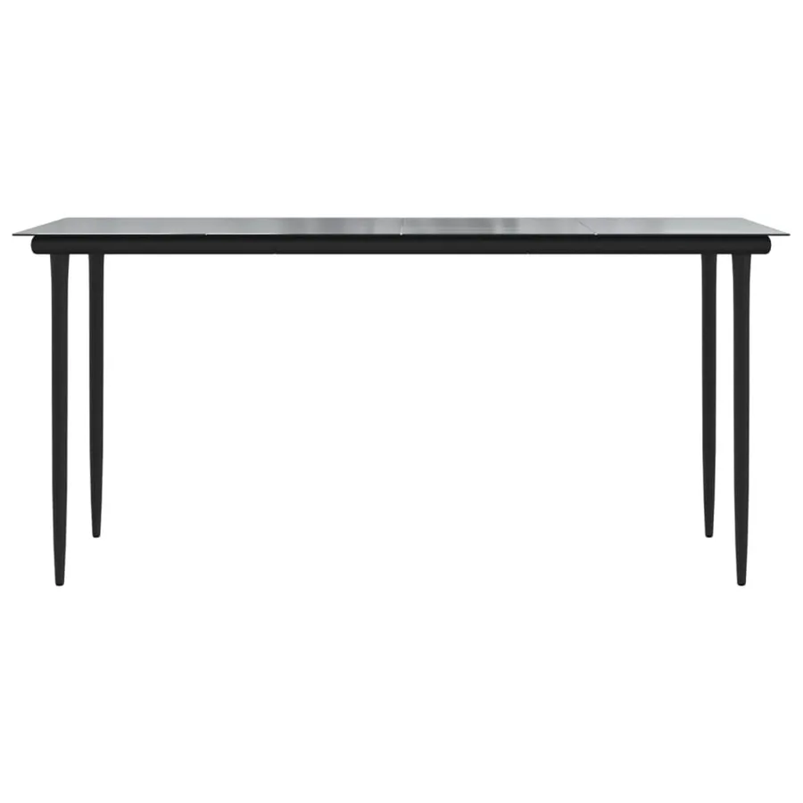 Ensemble à manger de jardin 5 pcs Noir Rotin PVC - 9