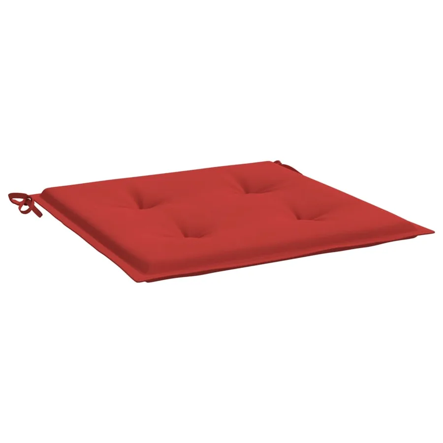 Coussins de chaise jardin lot de 6 rouge 50x50x4cm tissu oxford - 5