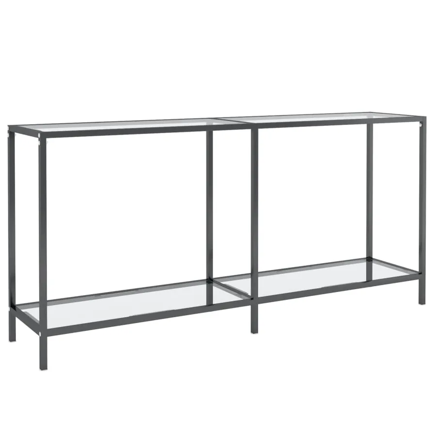 Table console Transparent 160x35x75,5 cm Verre trempé - 2