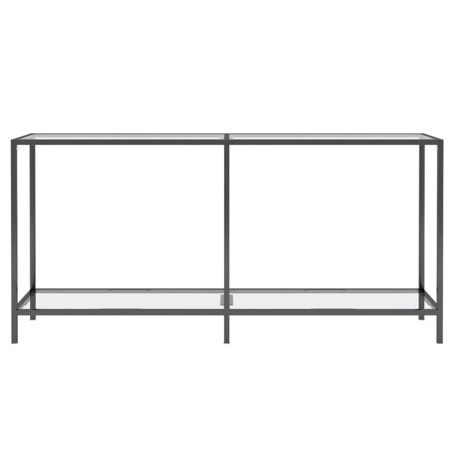 Table console Transparent 160x35x75,5 cm Verre trempé - 3